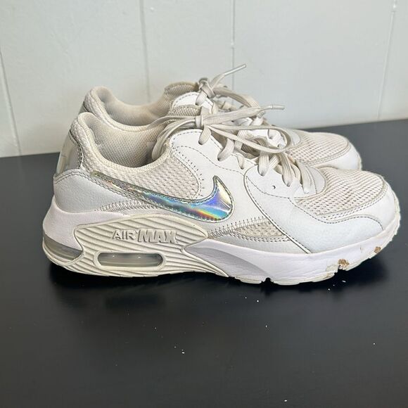 NIKE AIR MAX EXCEE WHITE IRIDESCENT Sneakers Shoes Women's size 7 - Picture 1 of 7
